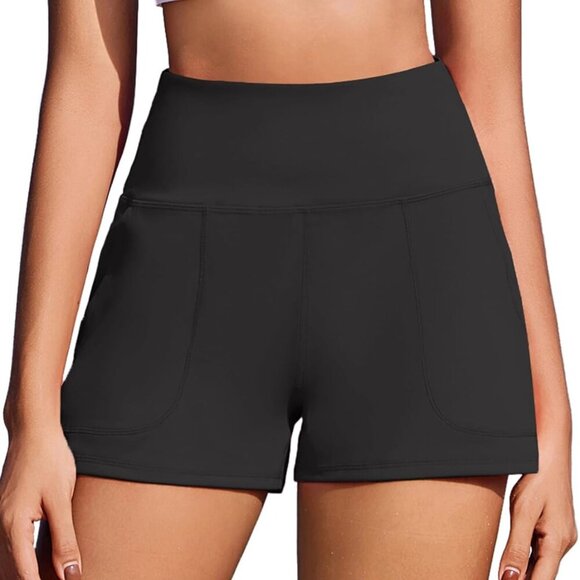 Brand New Workout Shorts Women Wide Leg Athletic Shorts High Waisted Yoga Shorts - Picture 1 of 5